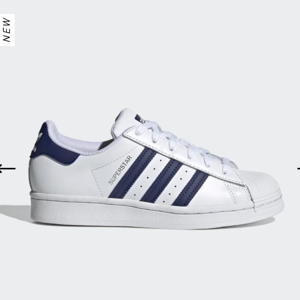Rare Women’s Adidas Navy and White Superstars